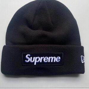 Supreme NewEra  Black Beanie FW24